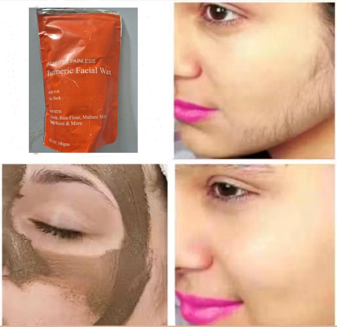 5 Minutes Painless Turmeric Facial Wax 100 gm